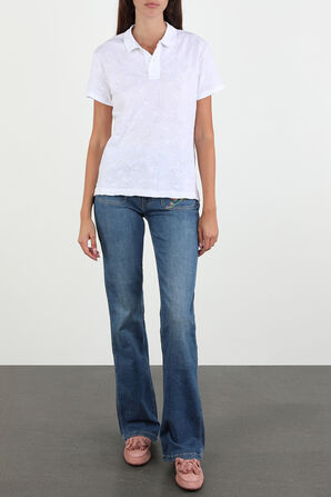 Knit Polo Shirt in White POLO RALPH LAUREN